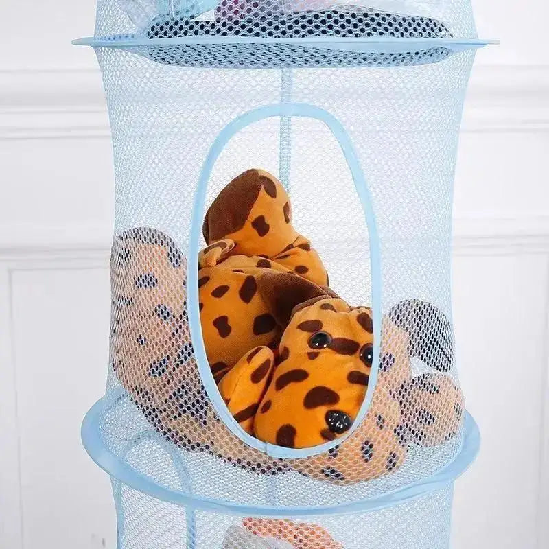 4-Layer Collapsible Mesh Hanging Basket | Home Storage Organizer Hanging Storage Basket Axl