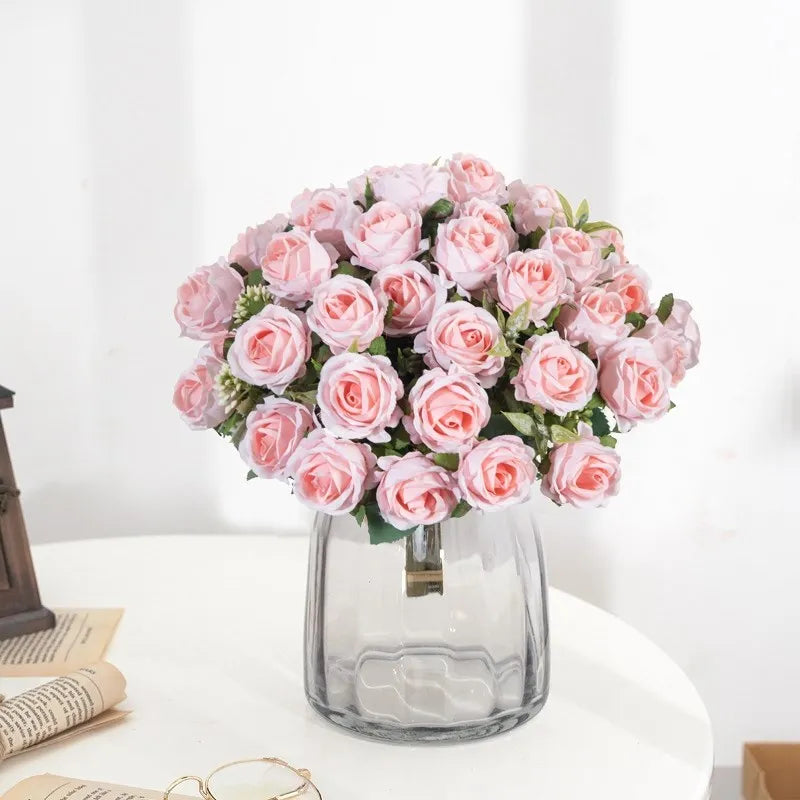 10-Head Silk Rose Bouquet – Artificial Flowers for Home Decor Artificial Flower Bouquet Axl