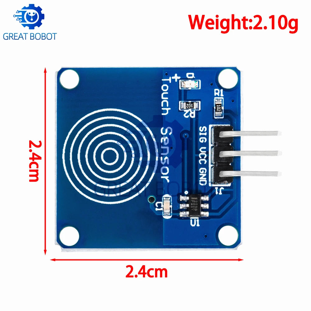 TTP223B Capacitive Touch Sensor Module for Arduino | 2–5.5V Capacitive Sensor Module Axl
