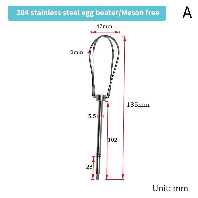 Stainless Steel Whisk Attachments Set of 2 | Hand Mixer Heads Mixer Whisk Attachment Axl A