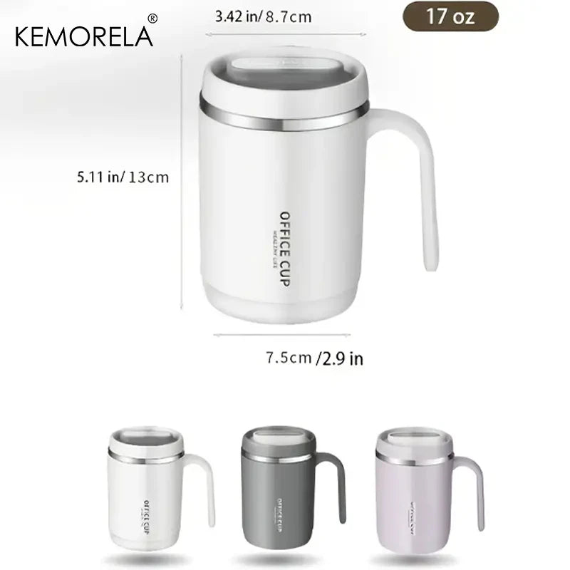 KEMORELA 17oz Insulated Stainless Steel Tumbler | Lid & Straw Insulated Tumbler Axl