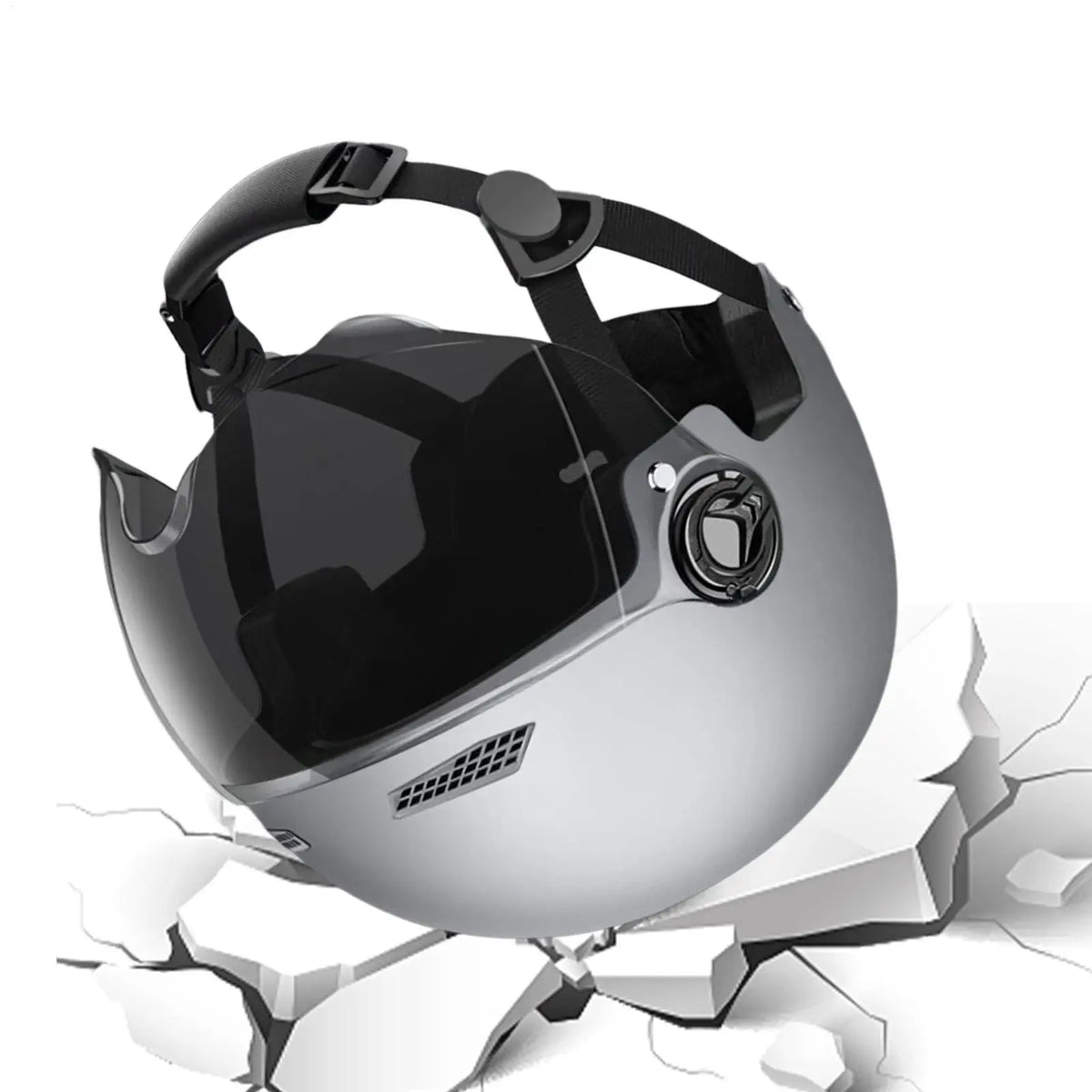 Axl Adult Half Face Helmet with Goggles | E-Mark Certified Half Face Helmet Axl