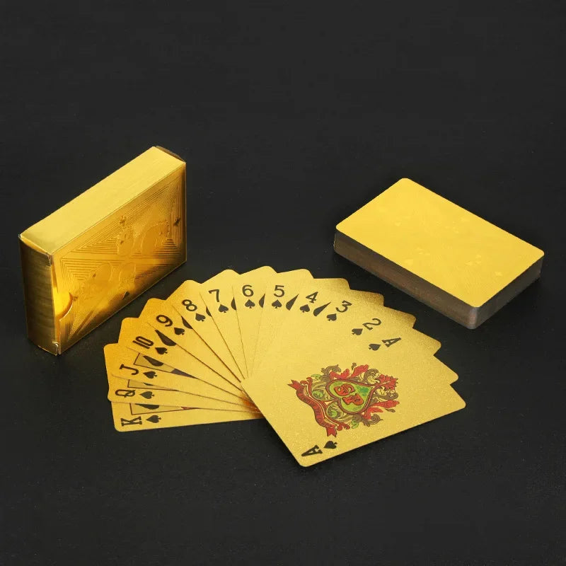 Gold Foil Skull PVC Playing Cards – Waterproof Poker Deck Playing Cards Deck Axl
