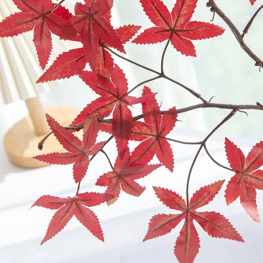 Autumn Artificial Maple Leaf Bouquet | Fall Home Decor Artificial Leaf Bouquet Axl