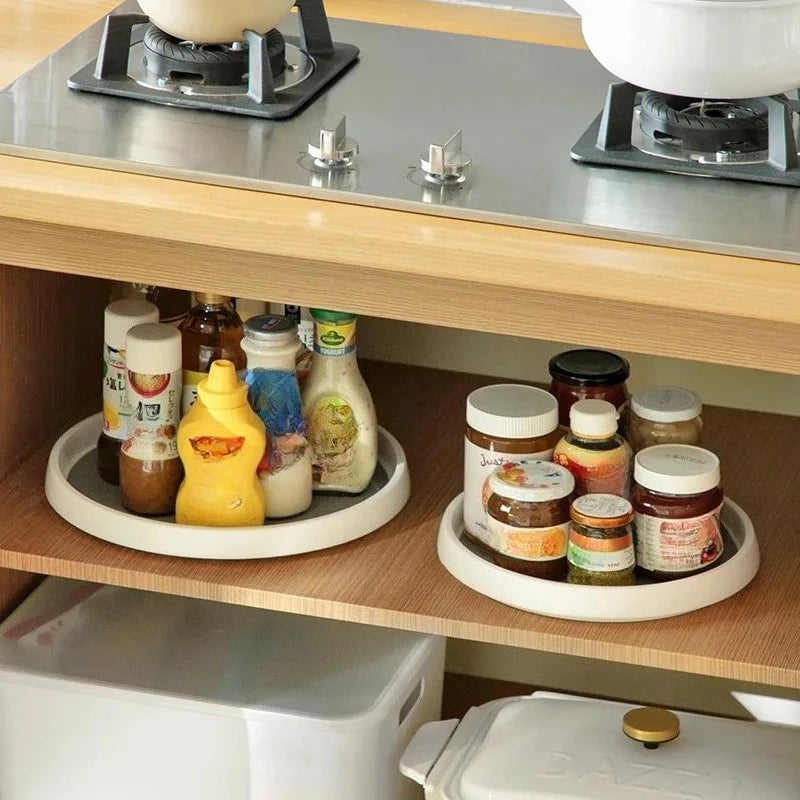360° Rotating Spice Rack – Non-Slip Kitchen Organizer Tray Rotating Spice Rack Axl