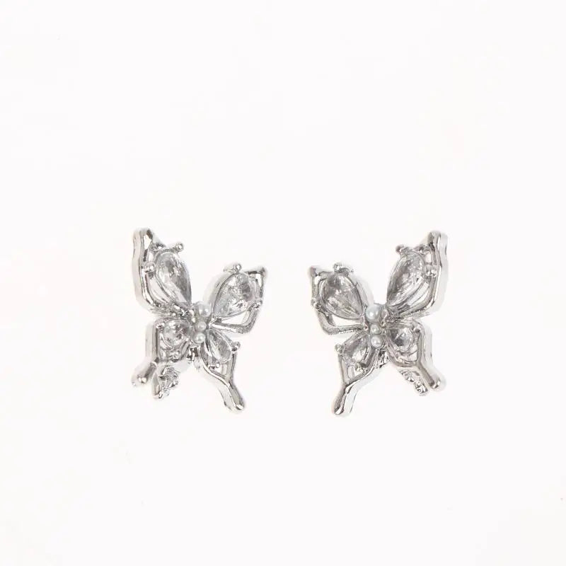 Rhinestone Clip-On Earphone Charms – 2Pcs Zirconia Earbud Decor Earbud Charm Accessory Axl