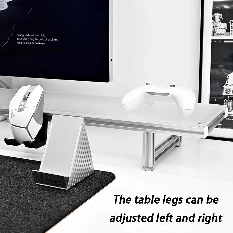 Acrylic & Aluminum Modular Monitor Riser Stand | Desk Organizer Monitor Riser Stand Axl