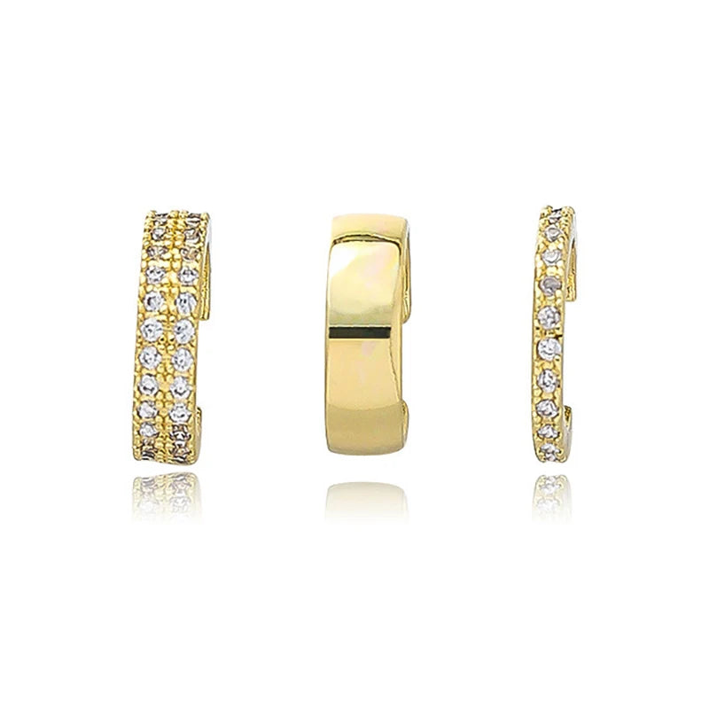 Zircon Clip-On Ear Cuff Earrings – No Piercing Cartilage Style Clip-On Earrings Axl