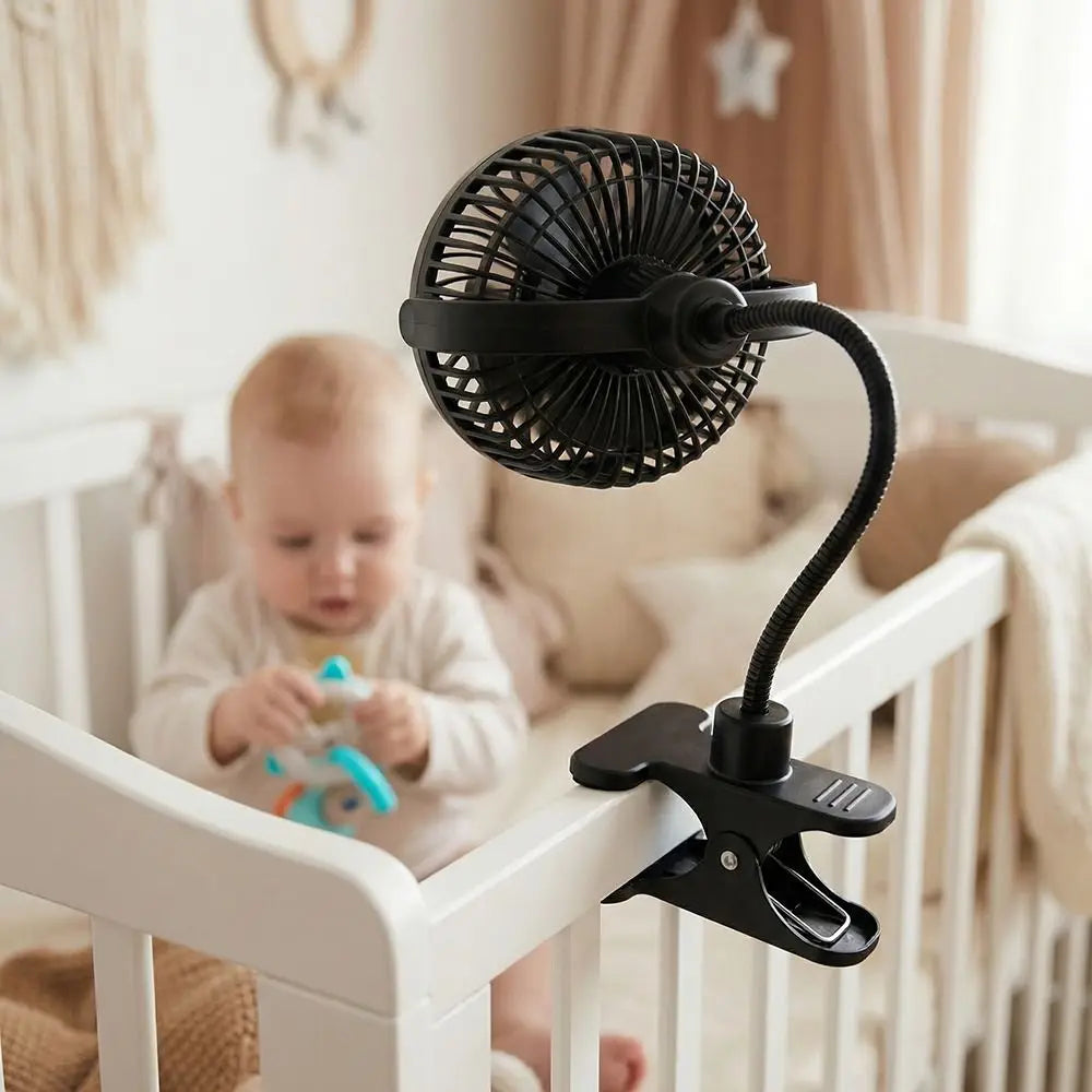 Portable Clip-On USB Desk Fan – Table & Camping Fan Clip-On Desk Fan Axl
