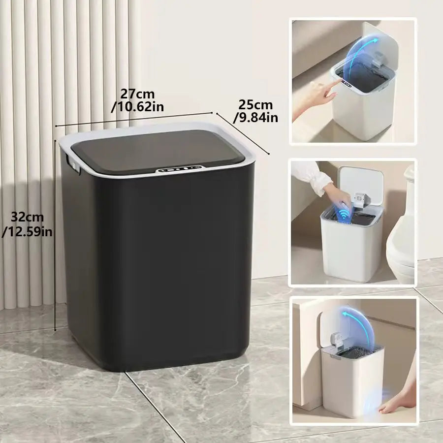 ONEKA Automatic Sensor Trash Can – Touchless Induction Bin Automatic Trash Can Axl Black