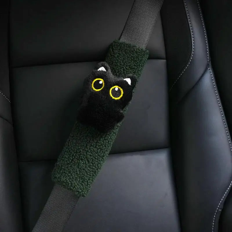 Black Cat Seatbelt Shoulder Pad – Soft Car Seat Belt Cover Seatbelt Shoulder Pad Axl A6