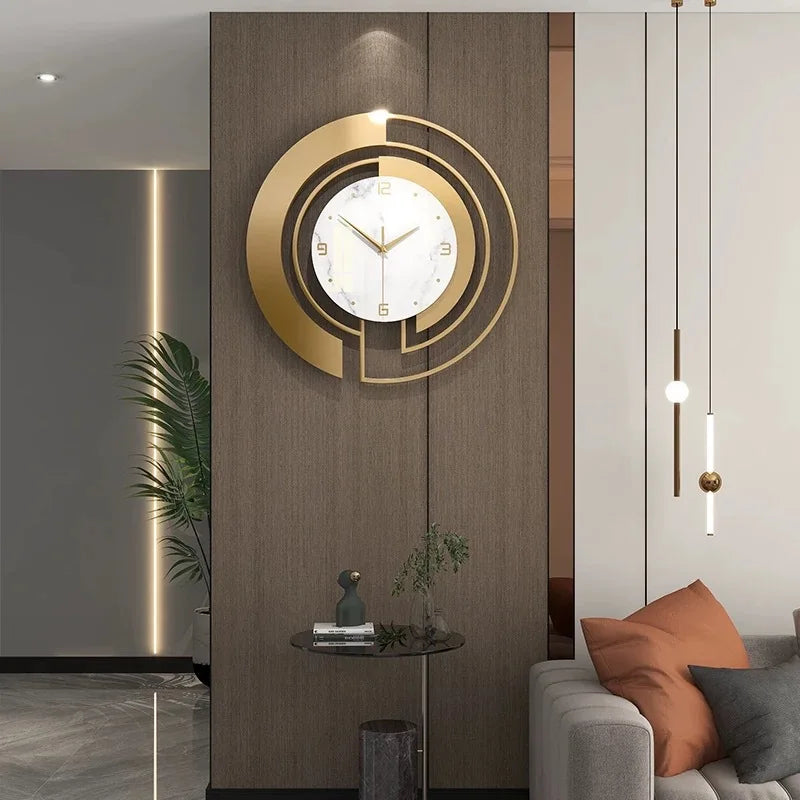 Large Modern Metal Wall Clock 45cm – Minimalist Home Décor Wall Clock Axl