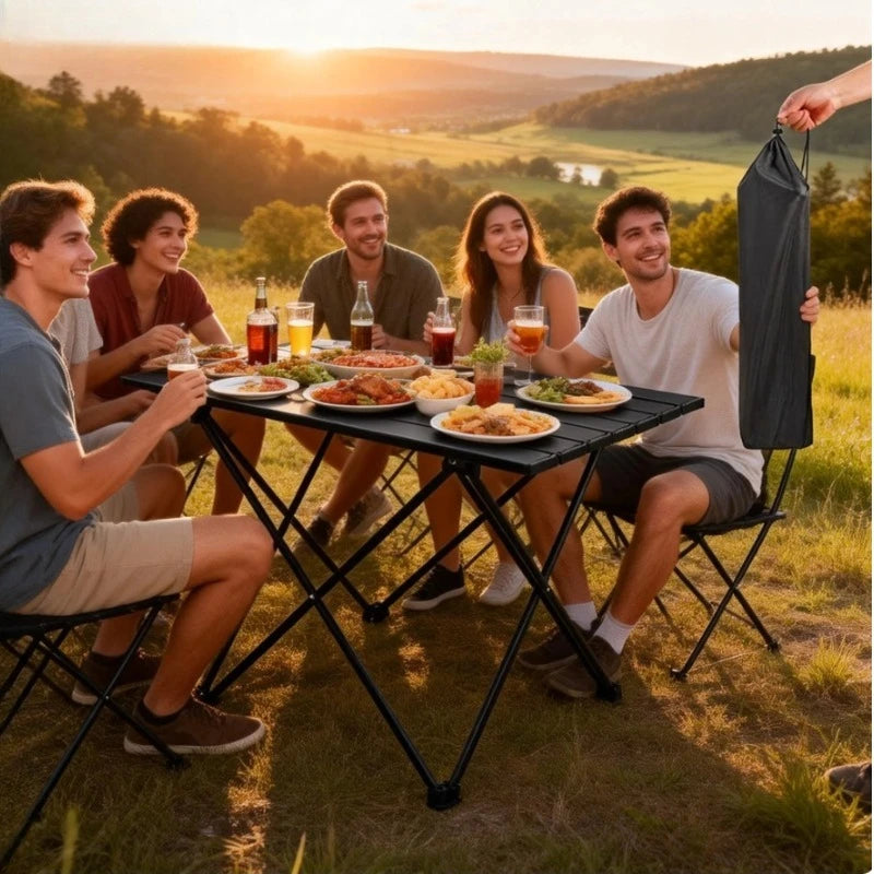 Aluminum Folding Camping Table – Lightweight Portable Outdoor Folding Camping Table Axl