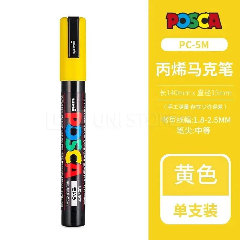 Uni POSCA Acrylic Paint Markers PC-1M 3M 5M – Multi-Colour