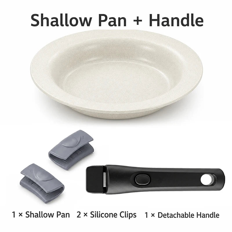 KEMORELA Ceramic Coated Aluminum Griddle Pan | Induction Ceramic Griddle Pan Axl Shallow With Handles