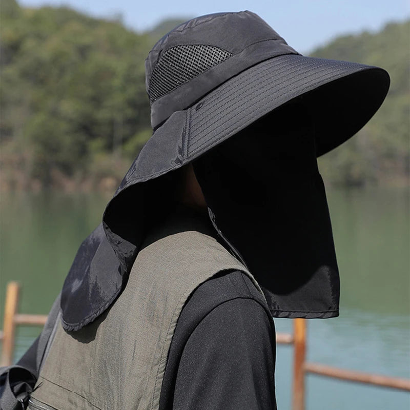 Wide Brim Sun Hat – UV Protection Fishing & Hiking Cap Wide Brim Sun Hat Axl