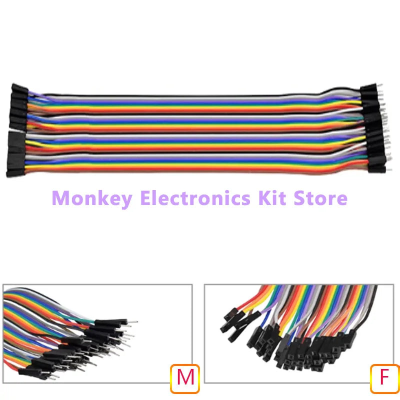 40-Pin Dupont Jumper Wires M/M M/F F/F – Arduino DIY Cables Dupont Jumper Wires Axl