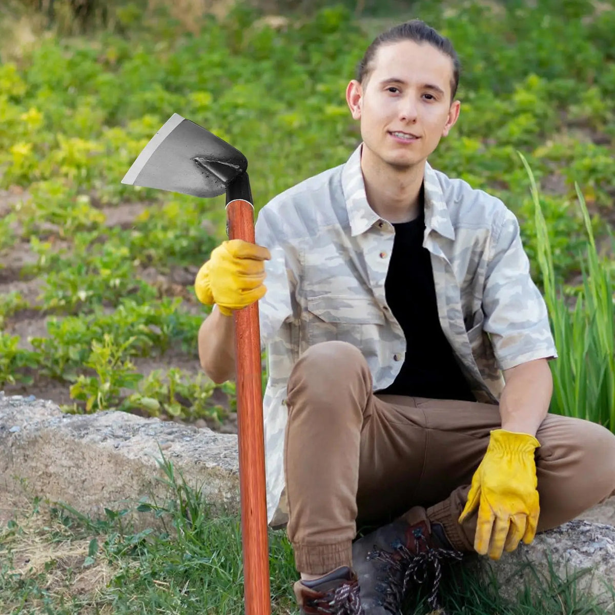 Manganese Steel Weeding Hoe – Durable Garden Digging Tool Garden Weeding Hoe Axl