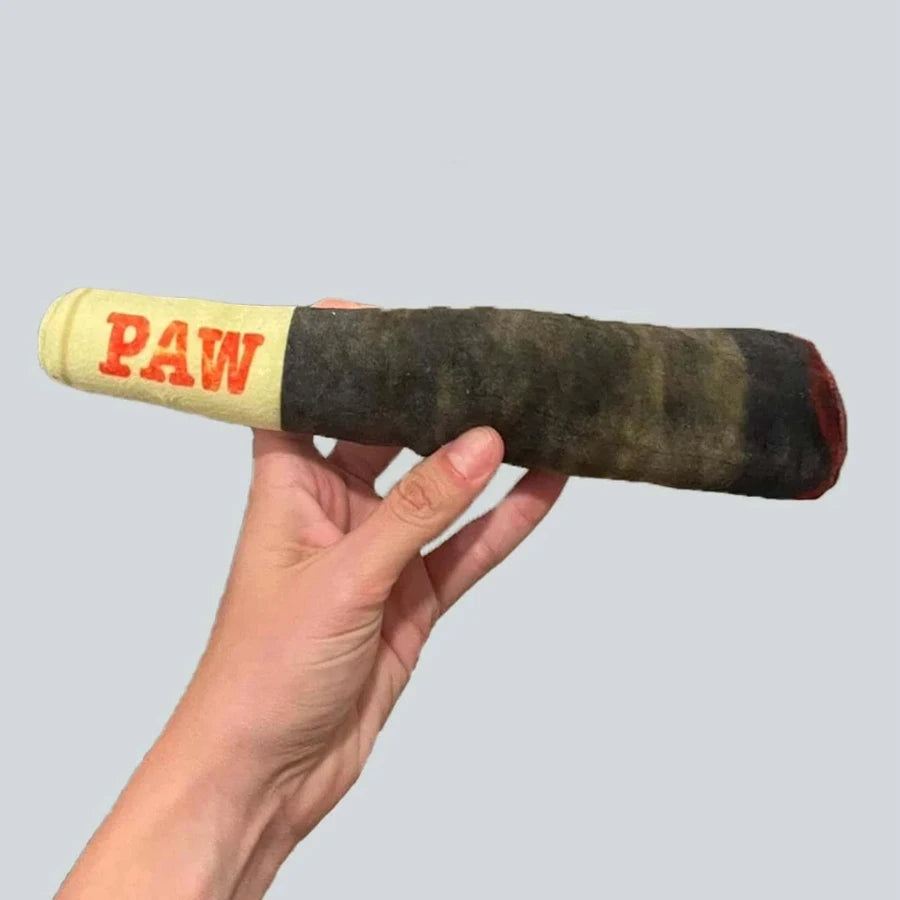 Cigar Shaped Squeaky Dog Plush Toy | Interactive Chew Toy Plush Dog Toy Axl