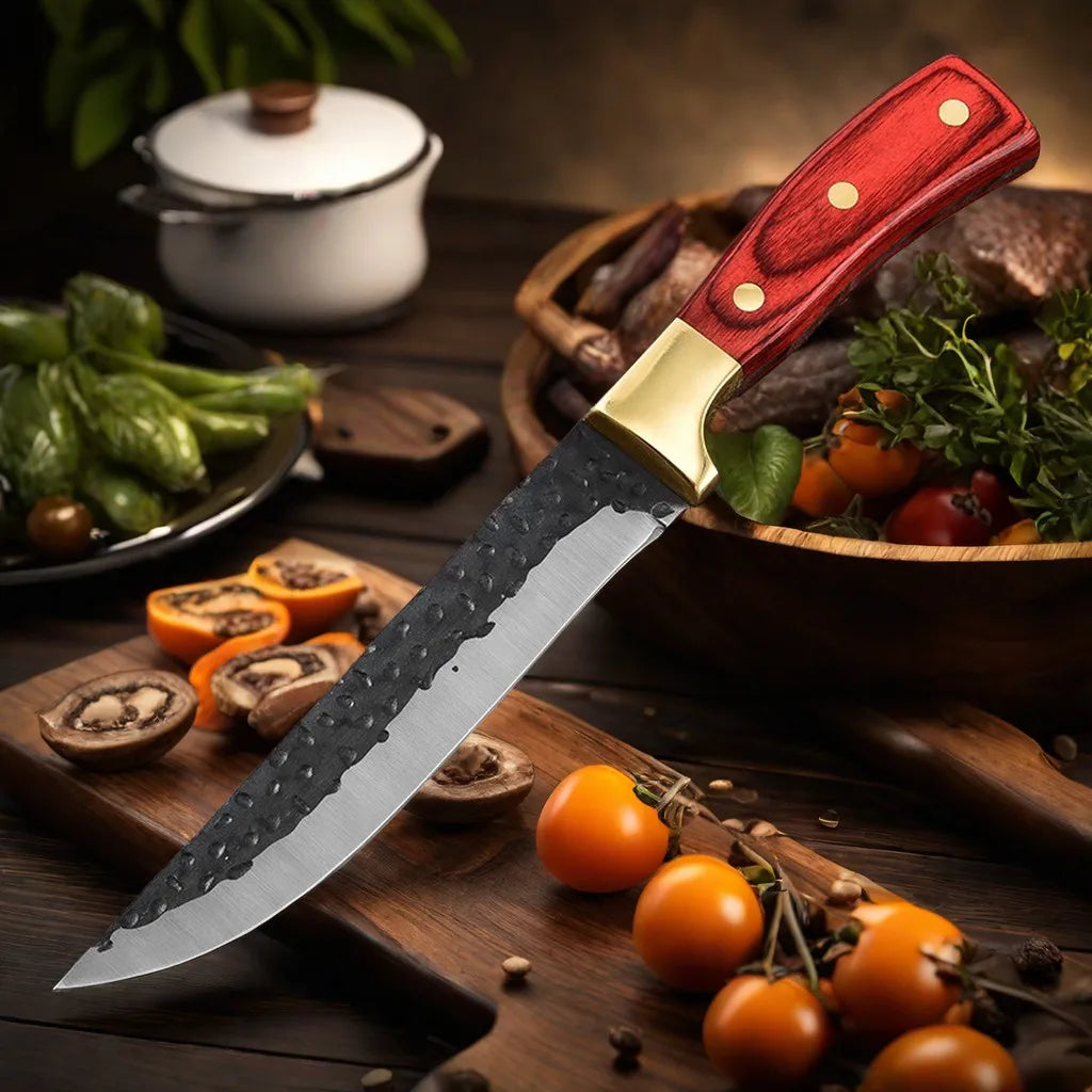 Handmade Forged Stainless Steel Kitchen Chef Knife | Wood Handle Kitchen Chef Knife Axl