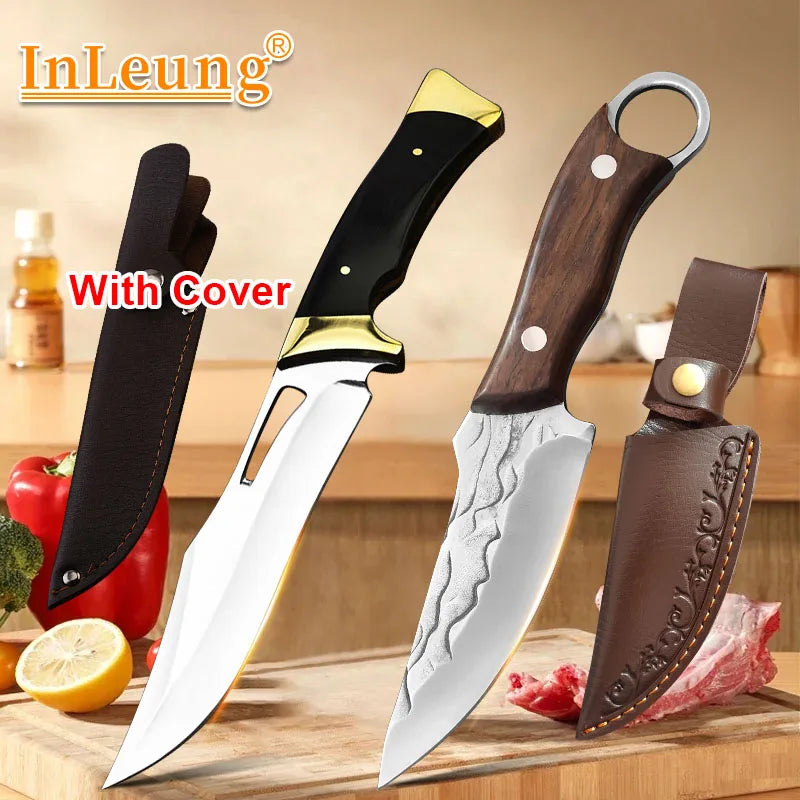 InLeung Forged Stainless Steel Boning & Cleaver Knife 12" Cleaver Kitchen Knife Axl