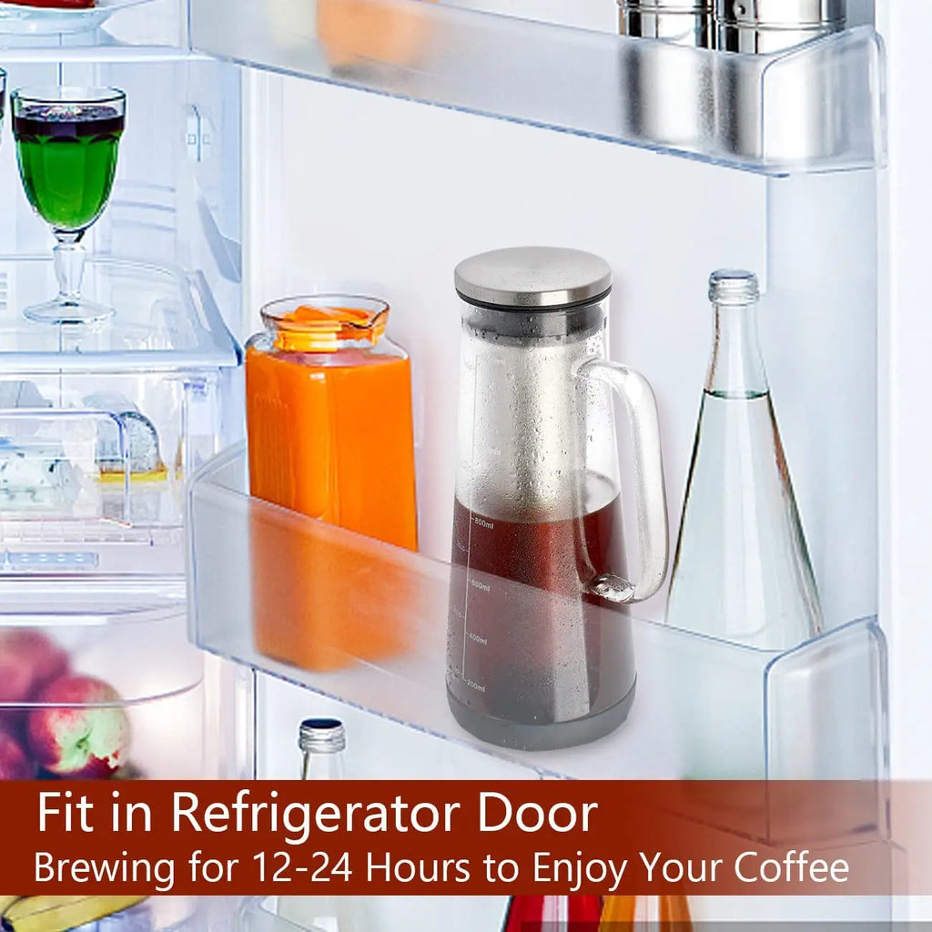 Leeseph 1L Cold Brew Coffee Maker & Glass Tea Infuser Carafe Cold Brew Coffee Maker Axl
