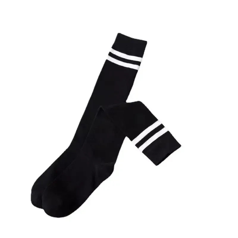Women's Striped Cotton Calf Socks – JK College Style Pile Socks Cotton Calf Socks Axl