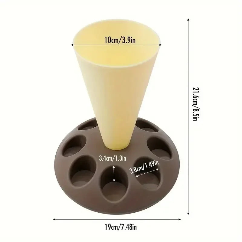 Sphere Icing Piping Nozzle Storage Rack | Pastry Tip Holder Piping Tip Holder Axl yellow