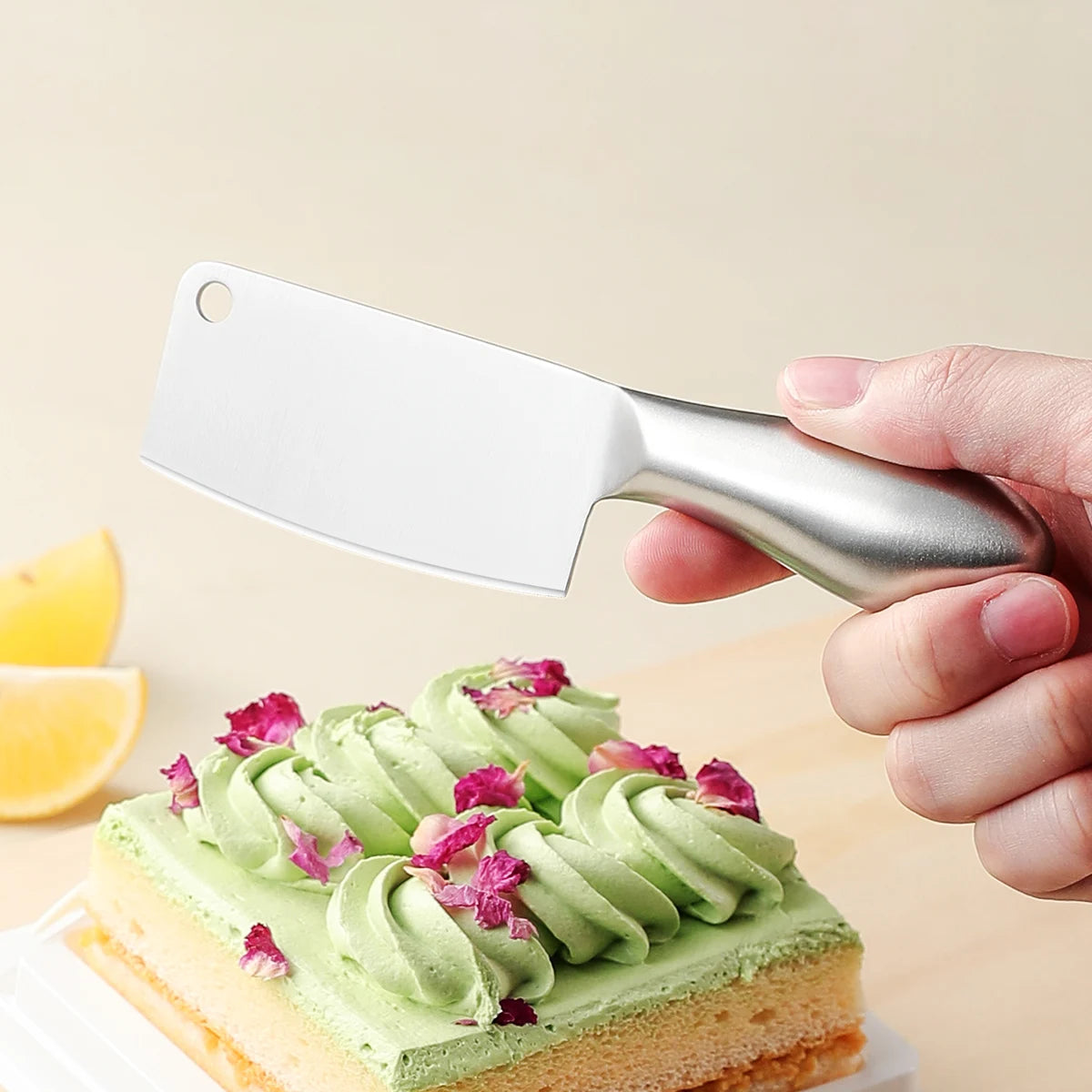 Stainless Steel Cheese Knife Set – Butter Knife, Pizza Cutter & Fork Cheese Knife Set Axl