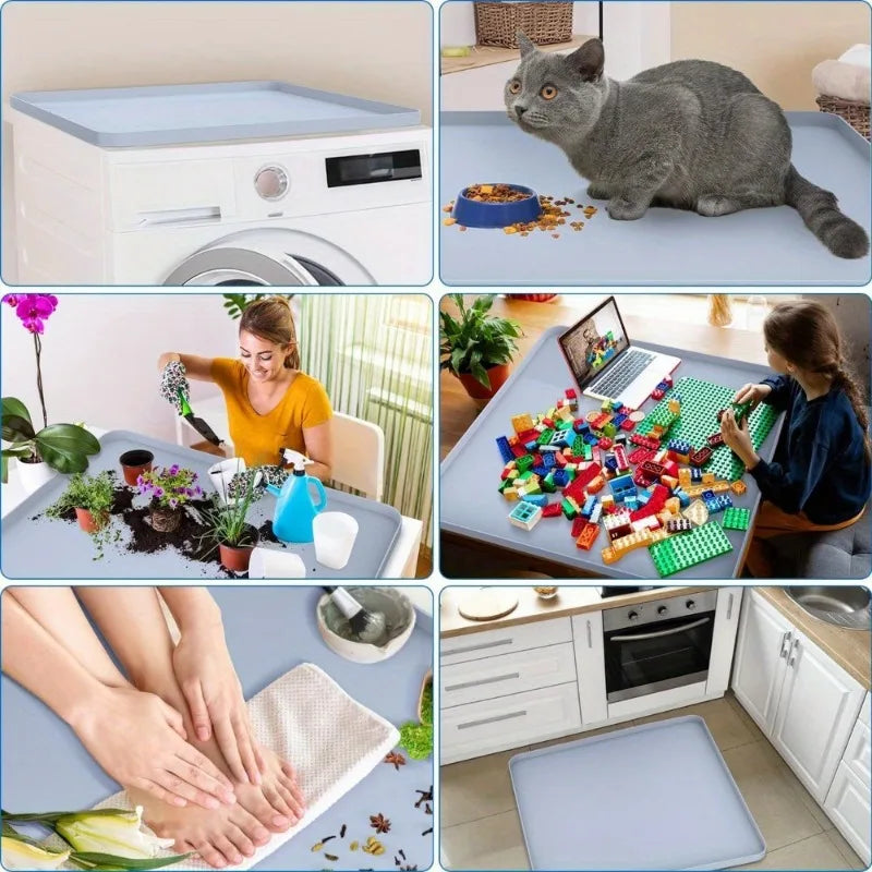 Silicone Washer & Dryer Top Protective Mat – 60×60cm Dust Cover Appliance Protective Mat Axl