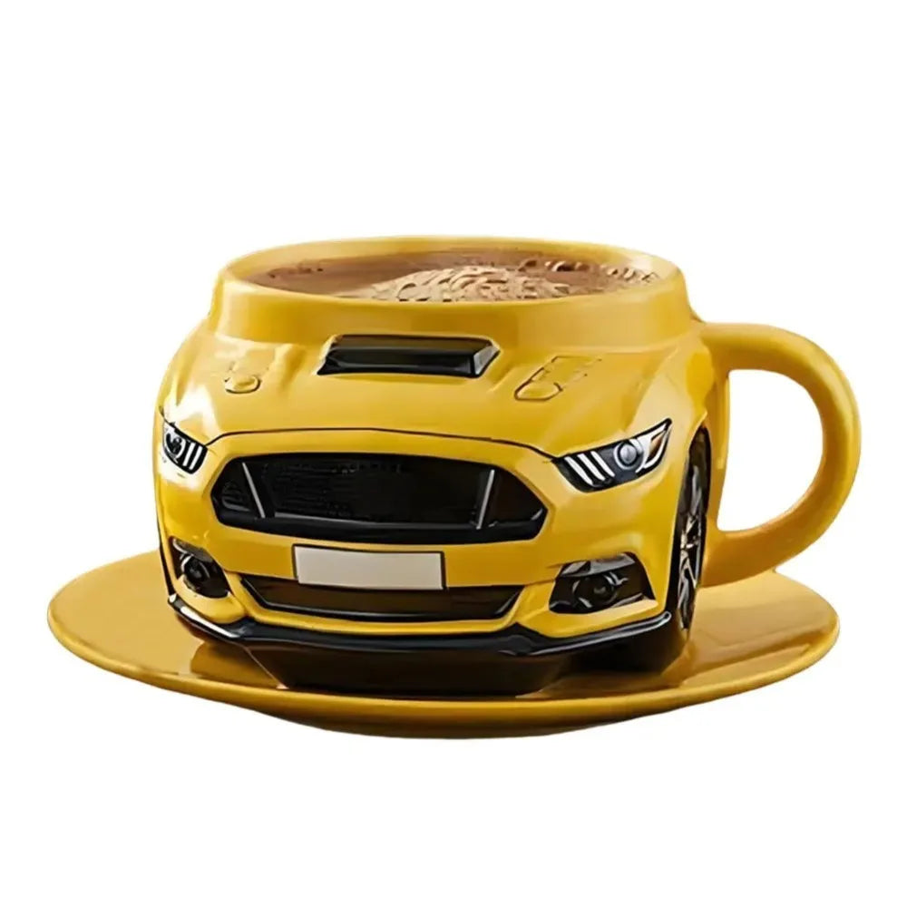 Car Shaped Stainless Steel Coffee Mug | Novelty Truck Gift Novelty Coffee Mug Axl Yellow one size