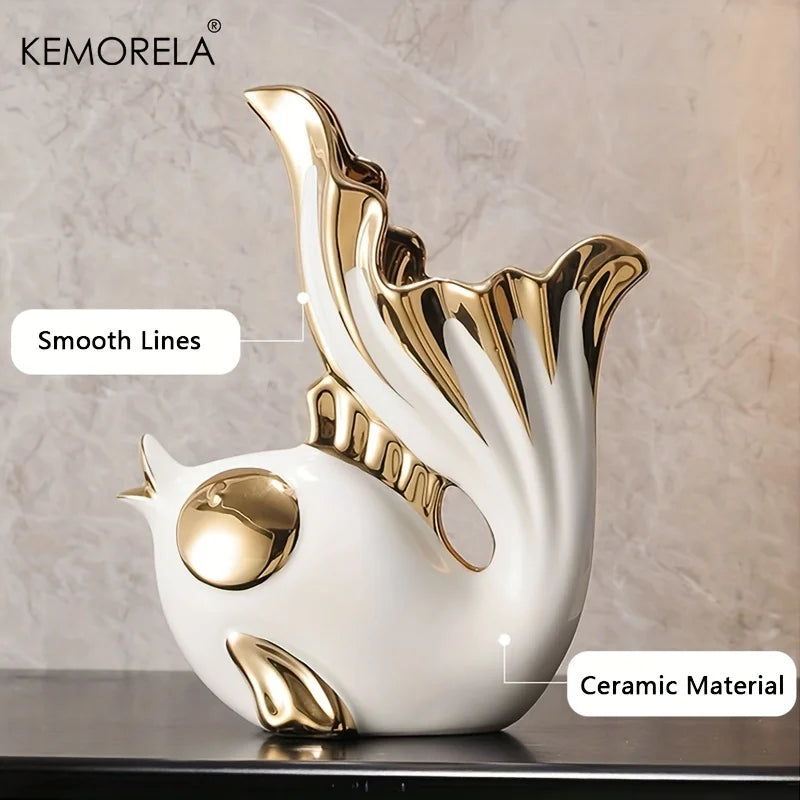 KEMORELA Abstract Ceramic Art Statue – Modern Home Decor Sculpture Ceramic Art Sculpture Axl
