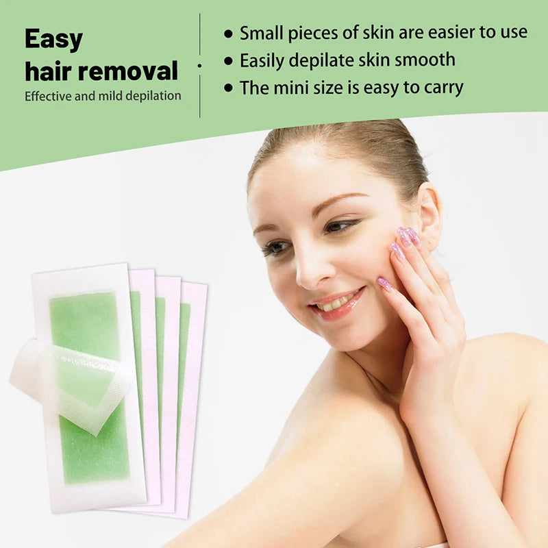 Facial Wax Strips for Lip, Chin & Eyebrow – 12/24 Pcs Facial Wax Strips Axl