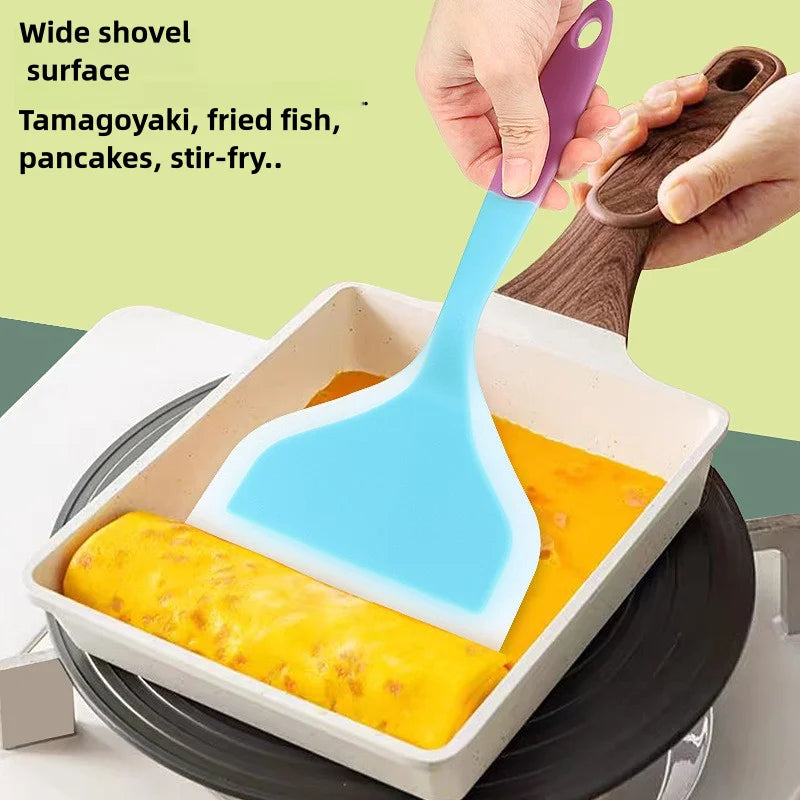 Wide Silicone Spatula for Non-Stick Pans & Omelettes Silicone Spatula Axl