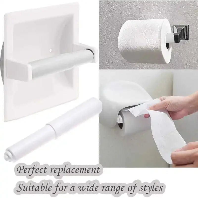 Spring-Loaded Toilet Paper Holder – Tool-Free Auto Replace Toilet Paper Holder Axl