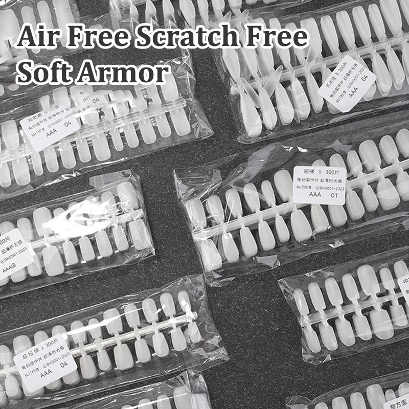 300 Pcs Matte & Clear False Nail Tips – Gel Extension DIY Kit False Nail Tips Axl