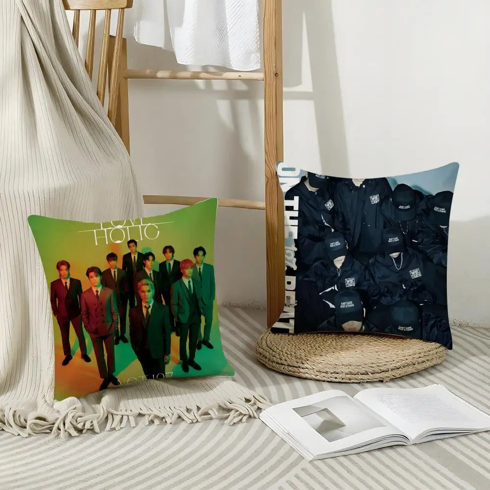 NCT 127 Linen Cushion Cover – Breathable Pillowcase with Zipper Decorative Cushion Cover Axl