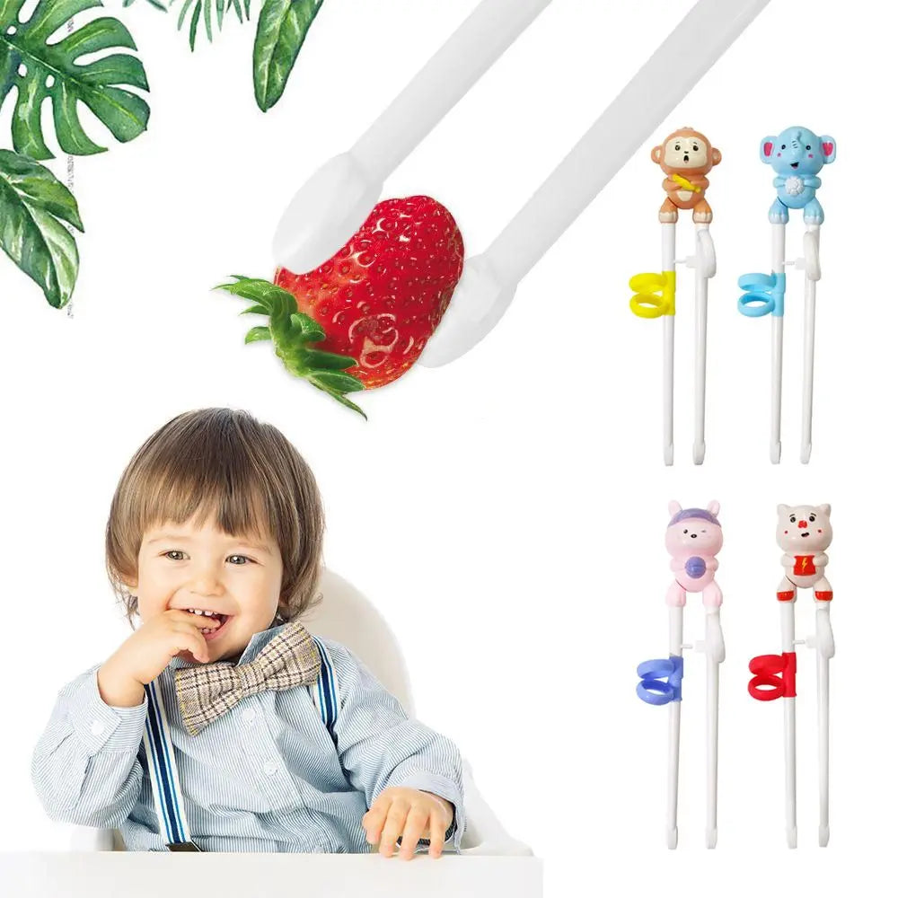 Kids Training Chopsticks – Cartoon Animal Beginner Set Kids Training Chopsticks Axl