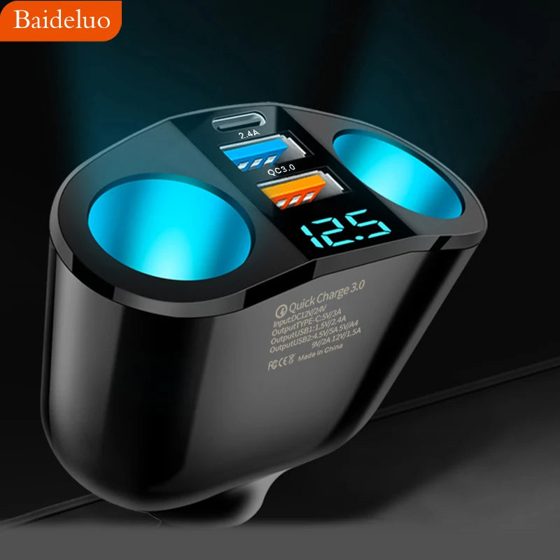 Dual USB PD 66W Fast Car Charger – Multi-Device Charging Car Charger Axl