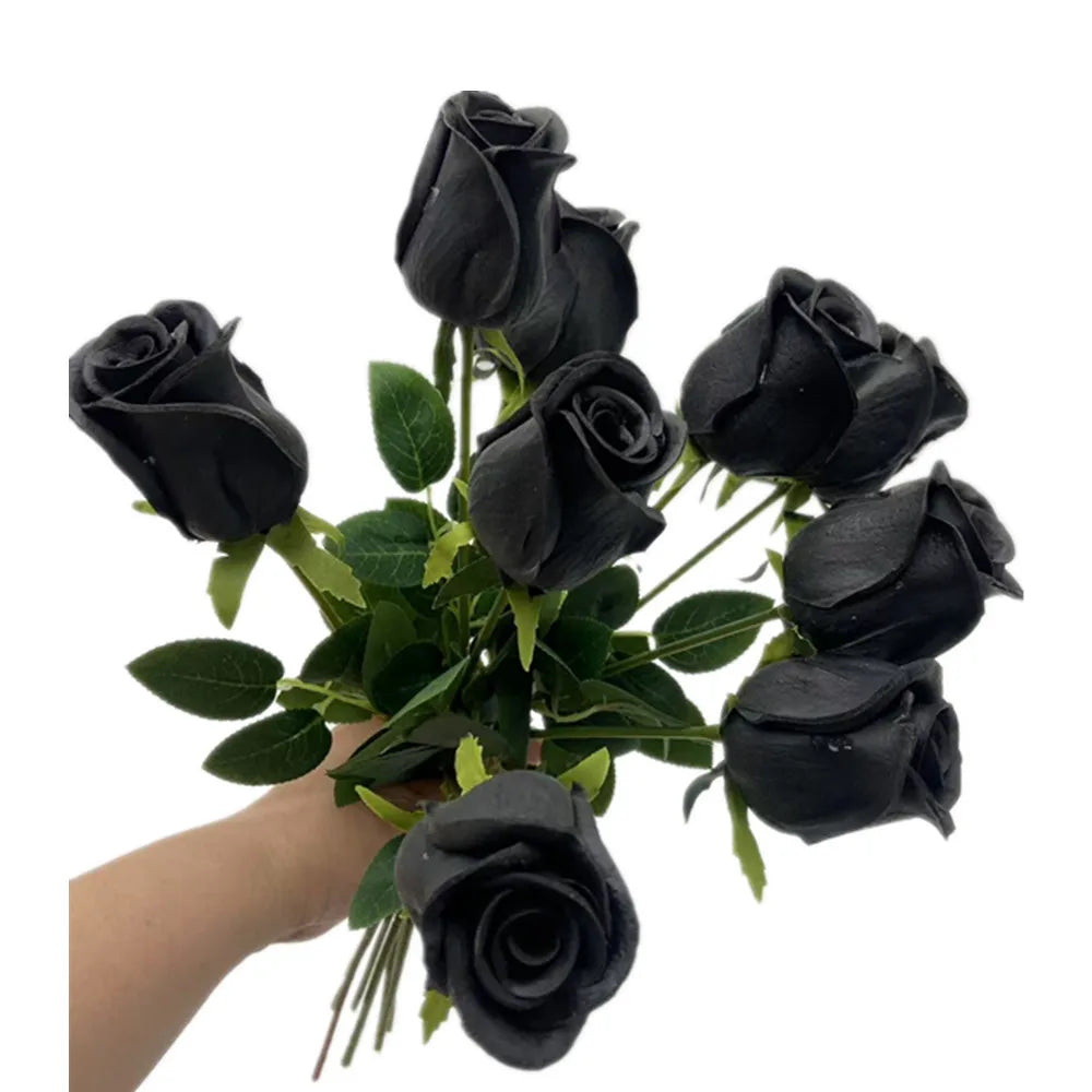 43CM Real Touch Artificial Rose Stem | Red Pink Black Orange Artificial Flower Stem Axl