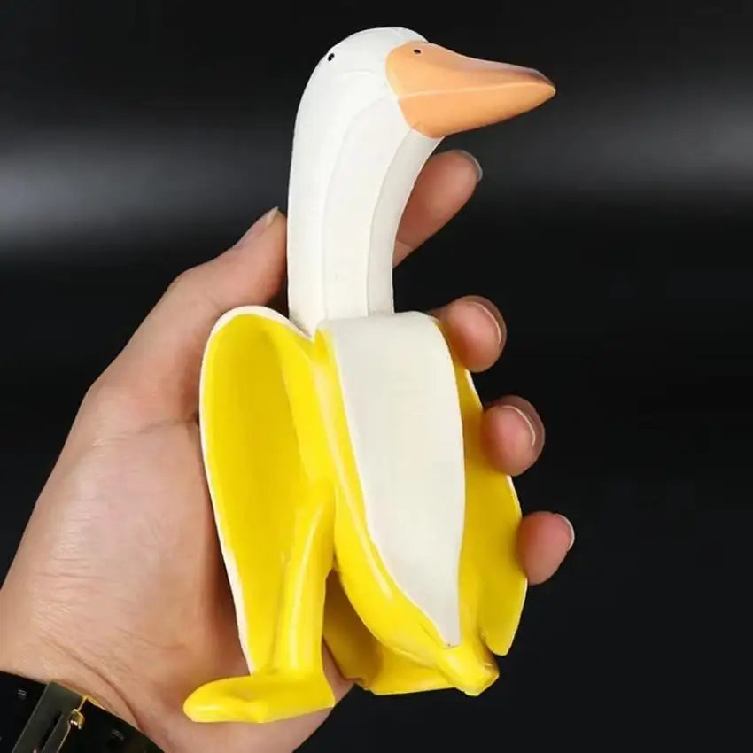 Whimsical Banana Duck Resin Garden Statue – Yard & Lawn Décor Garden Statue Axl YELLOW