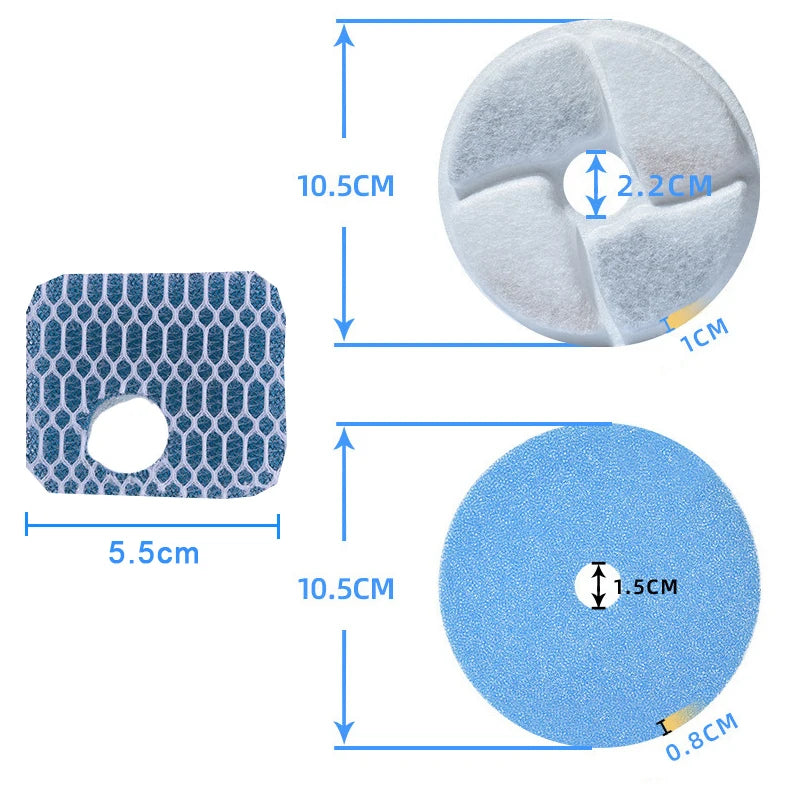 KEMORELA Cat Fountain Carbon Replacement Filters – 4/12 Pack Pet Fountain Filter Axl