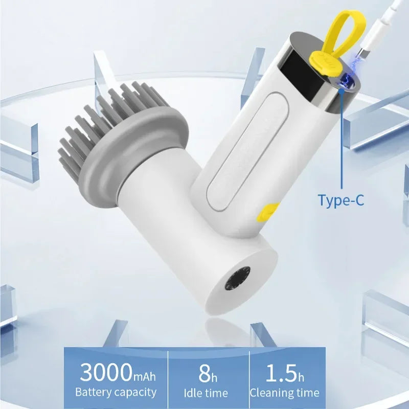 BALASHOV 4-in-1 USB Rechargeable Electric Spin Scrubber Brush Electric Scrubber Brush Axl