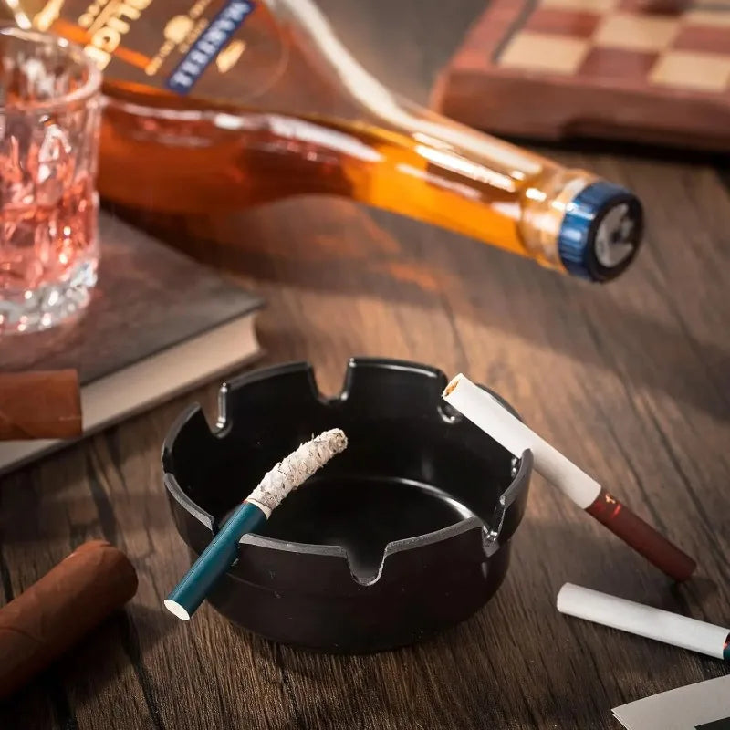 8-Slot Round Portable Ashtray – Indoor & Outdoor Cigarette Holder Portable Ashtray Axl