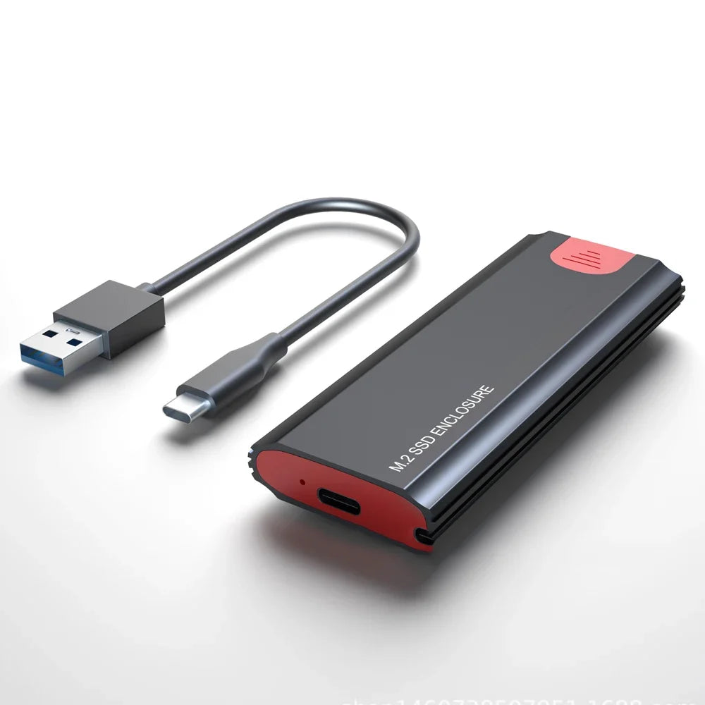 M.2 NVMe SATA SSD Enclosure – 10Gbps USB 3.2 Gen 2 USB-C SSD Enclosure Axl NVME and SATA Black
