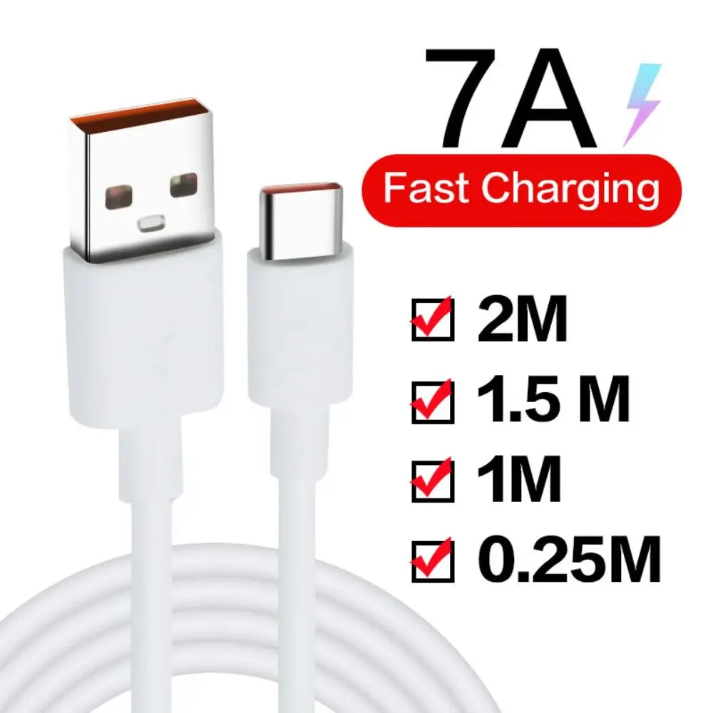 7A 100W USB-C Fast Charging Cable – Data Sync Cord | 0.25M–2M USB-C Charging Cable Axl