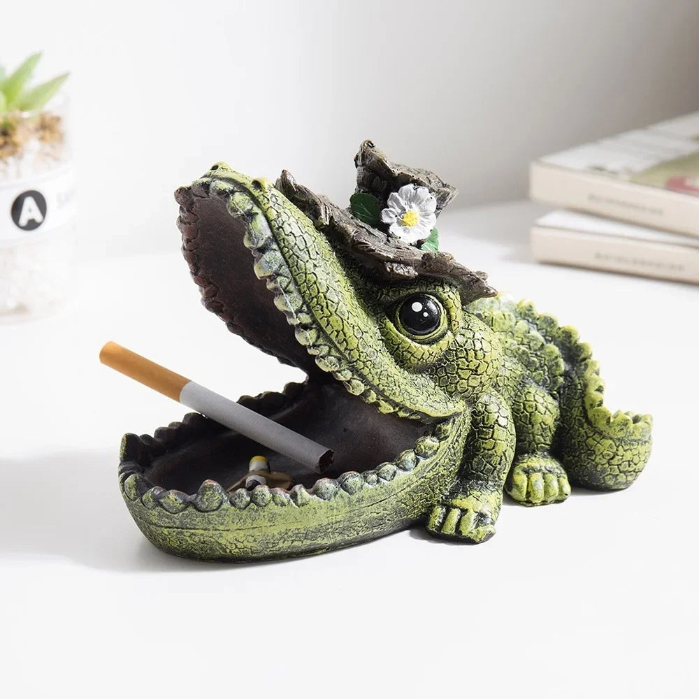 Animal Ashtray – Frog Turtle Crocodile Resin Garden Decor Decorative Ashtray Axl