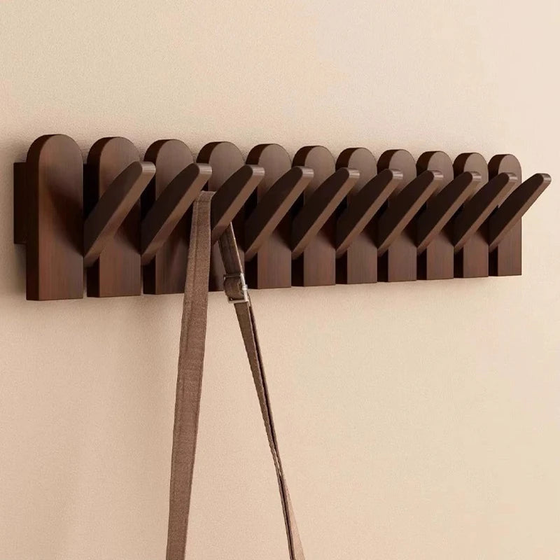 Modern Beech Wood Wall Coat Rack – 10+ Hooks, 30kg Capacity Wall Coat Rack Axl