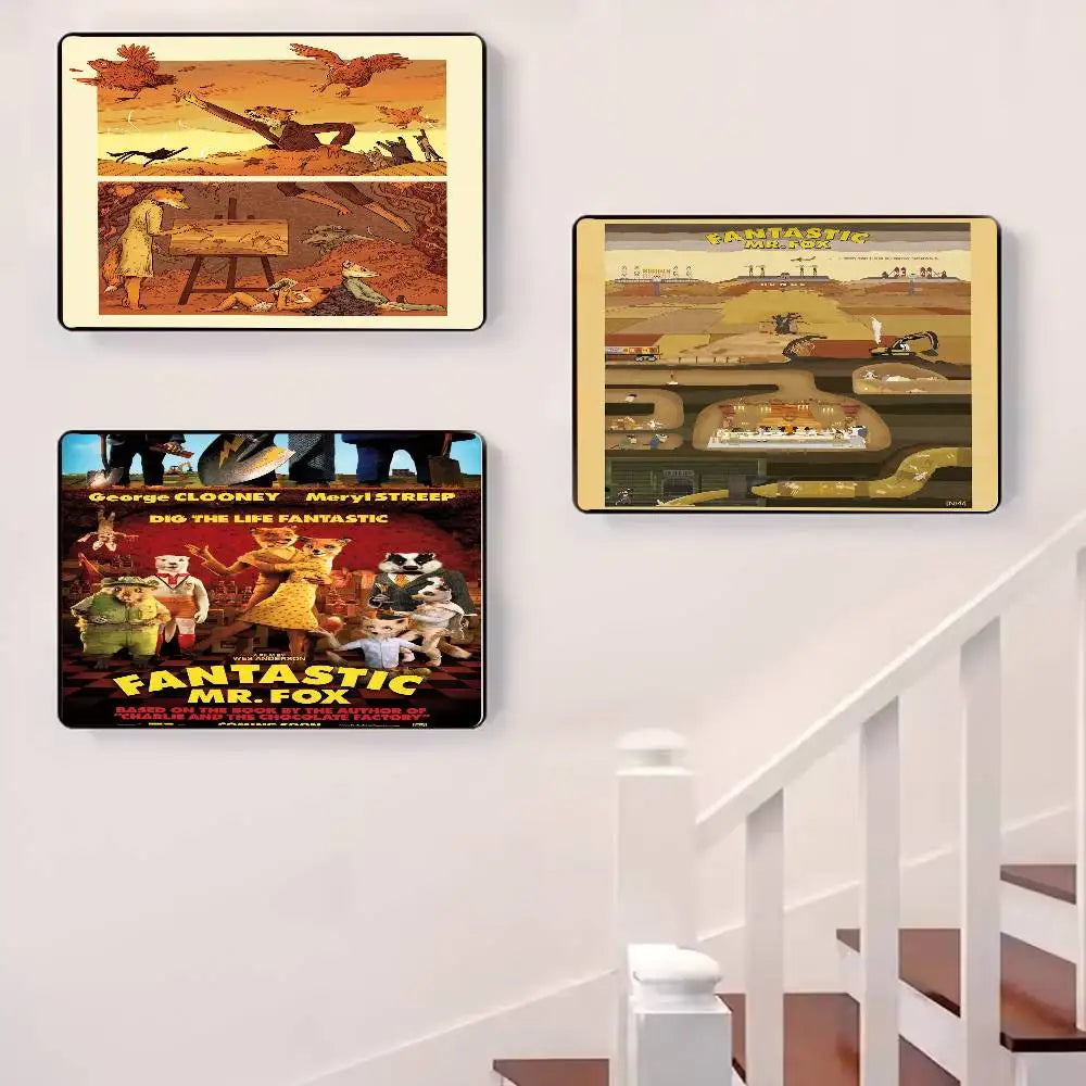 Fantastic Mr. Fox Poster – Self-Adhesive Waterproof Wall Art Wall Art Poster Axl