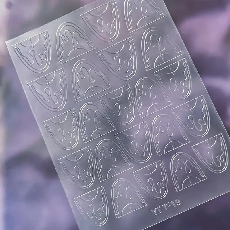 Hollow French Nail Stickers – Heart & Butterfly Nail Art Decals